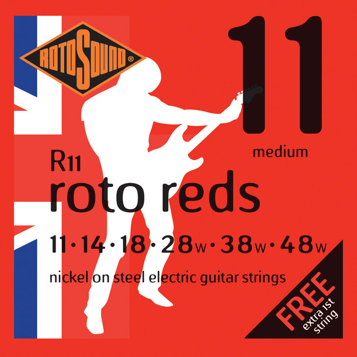 Rotosound R11 Roto Reds Medium Electric Guitar Strings (11-48)