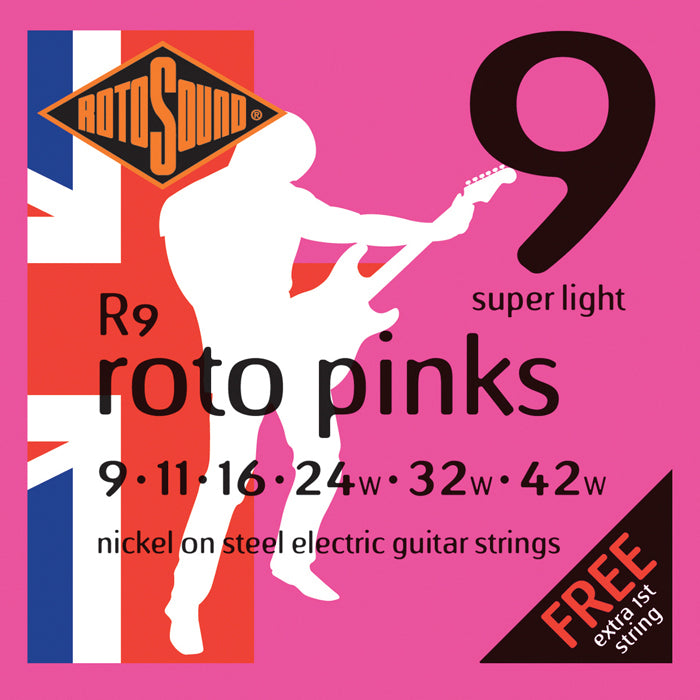 Rotosound R9 Roto Pinks Super Light Electric Guitar Strings (9-42)