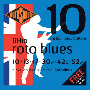 Rotosound RH10 Roto Blues Light/Heavy Electric Guitar Strings (10-52)