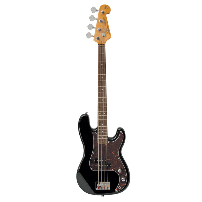 SX VEP34LHB Left Handed 3/4 Bass Guitar - Black