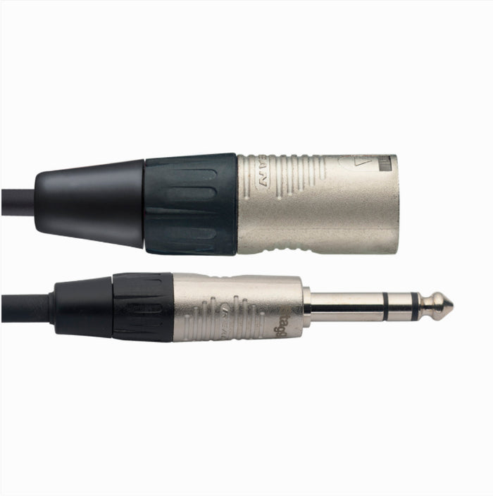 Stagg NAC1PSXMR Male XLR - 1/4" TRS Microphone Cable - 1m