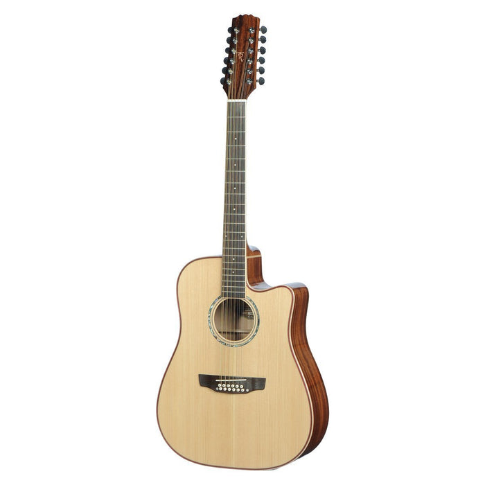 Timberidge TRC-112-NGL 1 Series 12-String Acoustic/Electric Guitar with Case
